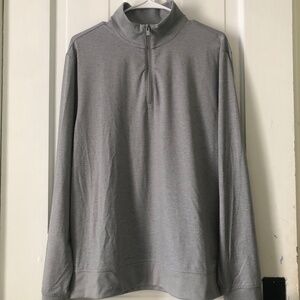 Van Heusen Men’s Everyday Performance 1/4 Zip Gray Pullover Regular Fit M